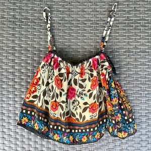 Farm Rio Strappy Printed Blouse XS